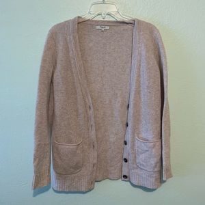 Madewell beige 100% wool cardigan